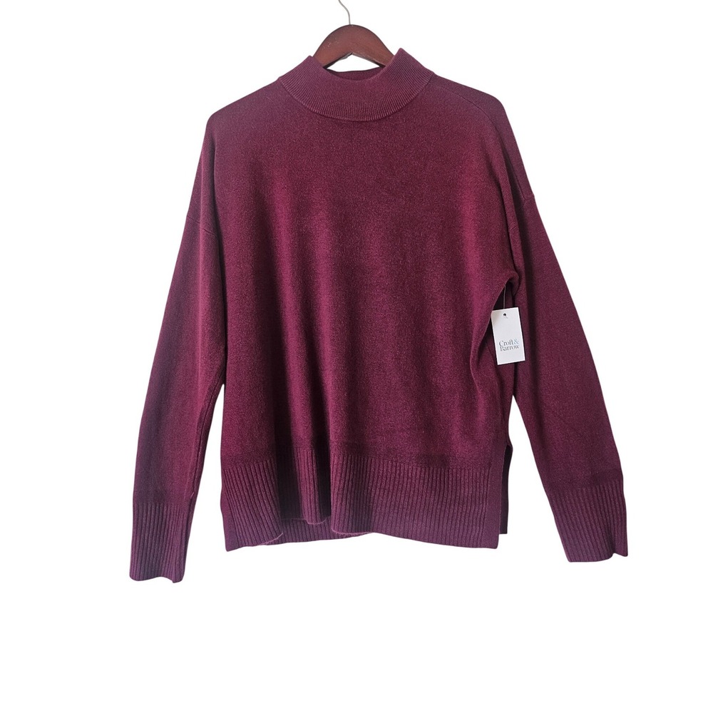 Croft & Barrow Madeira Berry Turtleneck Sweater Womens XL Burgundy NWT
